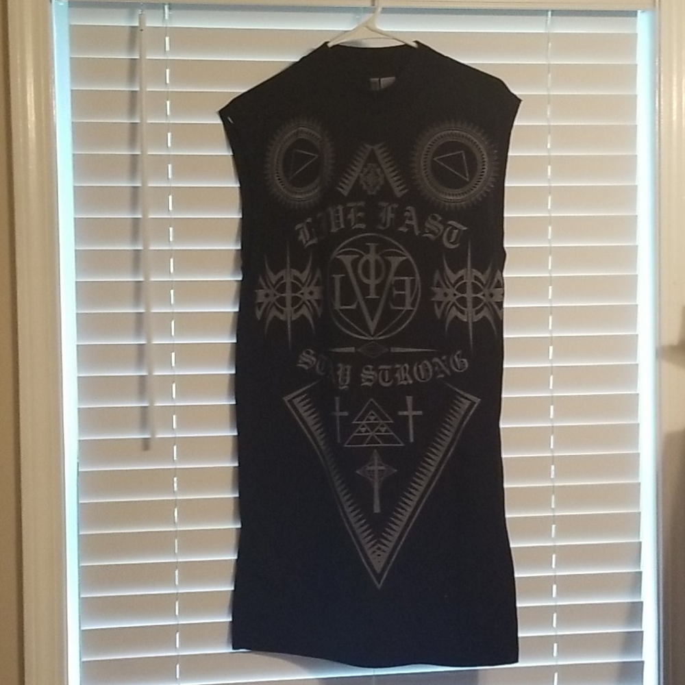 Geometric Grunge Cross Pattern H&M Mini Dress